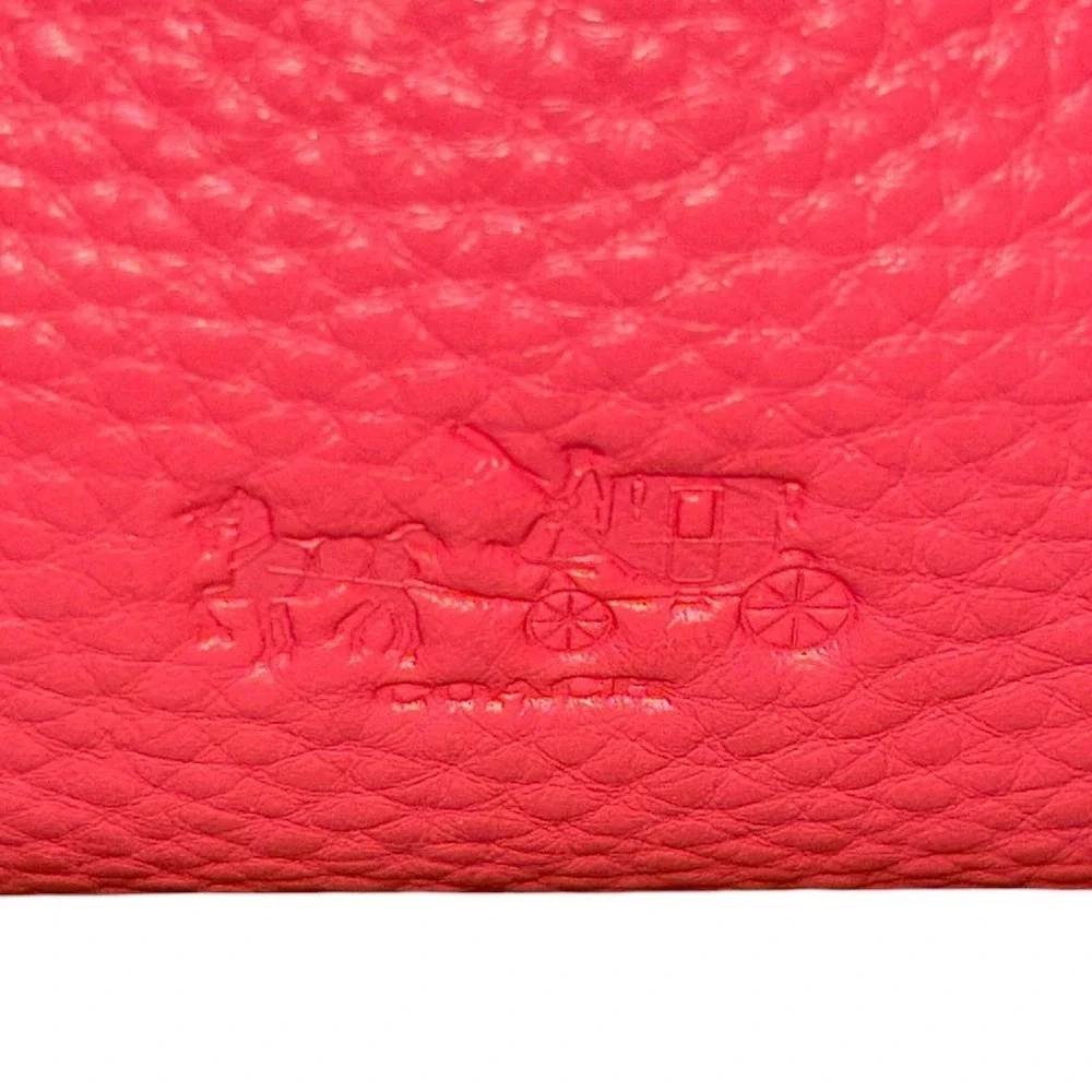 Coach Bleecker Sullivan Hobo F31623 Pebbled Leather Pink Coral Shoulder Bag L